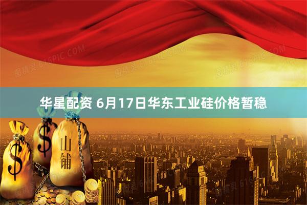 华星配资 6月17日华东工业硅价格暂稳